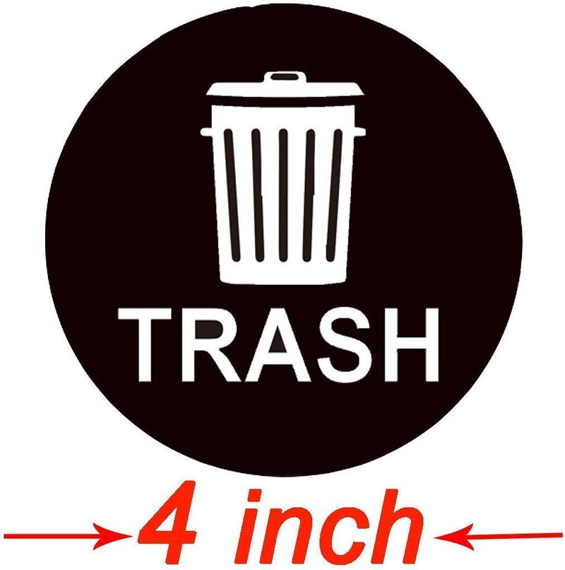 Remarkable Recycle Sticker Trash Bin Label 8 Pack-4"x4"-Waterproof Organize & Coordinate Garbage Waste from Recycling Indoor & Outdoor,Great for Metal Aluminum Steel or Plastic Trash Cans,Use at Kitchen &Office - Image 2